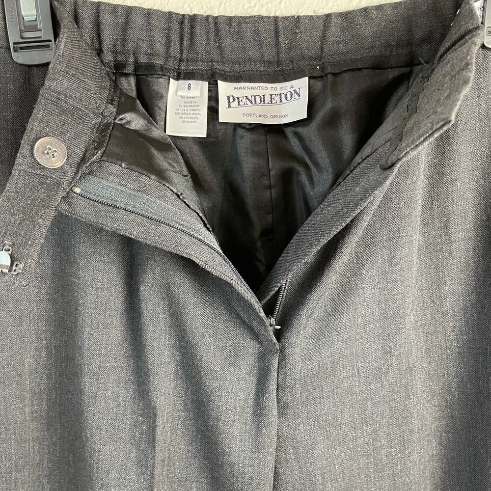 NWT Pendleton Gray Wool Stretch Slacks Size 8 NWT - image 3